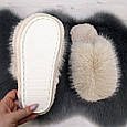 Тапочки хутряні жіночі закриті бежеві 4569, фото 5