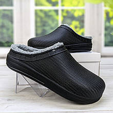 Калоші чоловічі піна з хутром чорні без задника Gipanis 4257_2 42