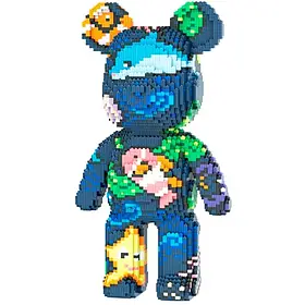 Конструктор 3D Magic blocks медведь Bearbrick 40СМ 3031pcs 9070 (Синій)