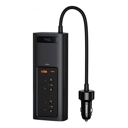 Автомобільний інвертор Baseus In-car Inverter 150W зарядка для смартфонів і планшетів від прикурювача, фото 1
