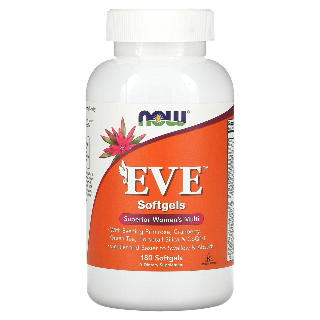 Вітаміни для жінок Єва Now Foods (Eve Softgels) 180 капсул BX663