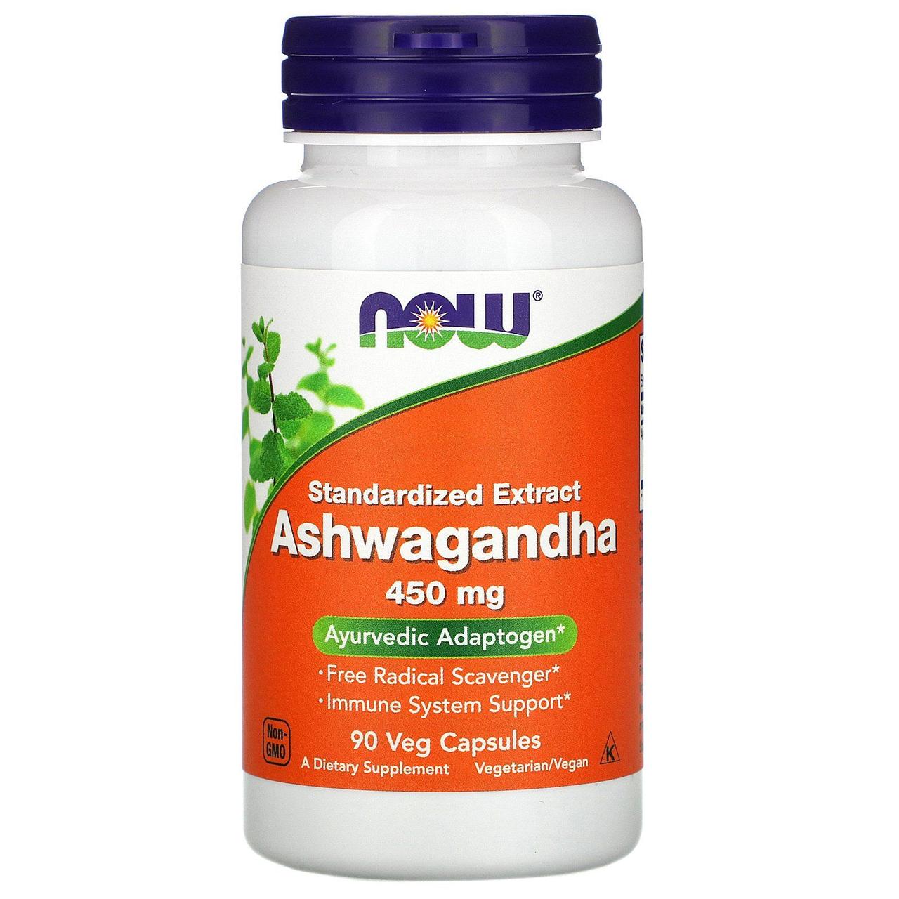Ашваганда екстракт кореня Now Foods (Ashwagandha) 450 мг 90 капсул BX398, фото 1