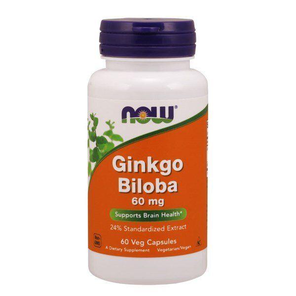 Гінкго білоба Now Foods (Ginkgo Biloba) 60 мг 60 капсул BX439, фото 1