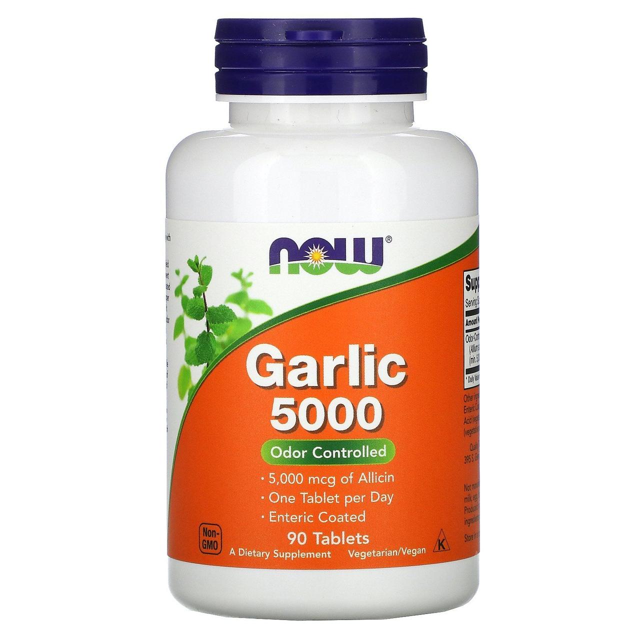Часник 5000 Now Foods (Garlic) 5000 мкг 90 таблеток BX405, фото 1