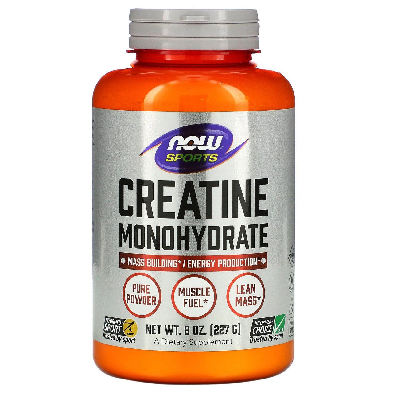 Моногідрат креатину Now Foods (Creatine Monohydrate Powder) 227 г BX554, фото 1