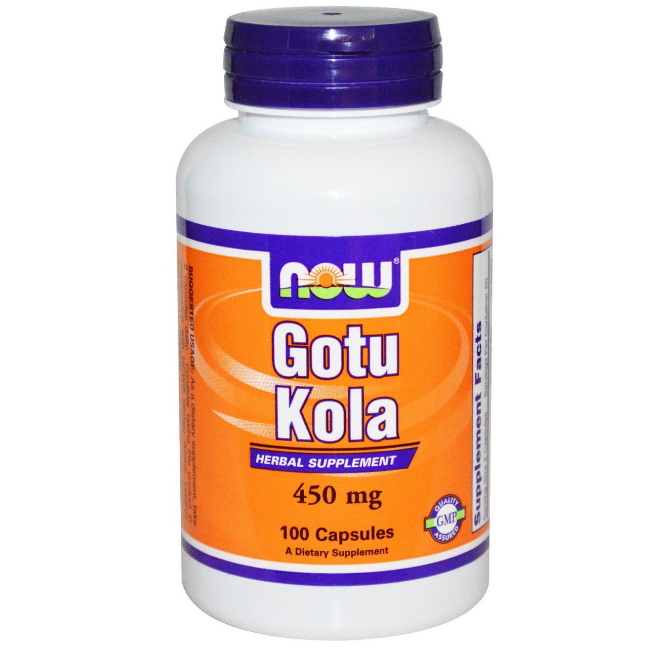 Готу Кола Now Foods (Gotu Kola) 450 мг 100 капсул BX183, фото 1