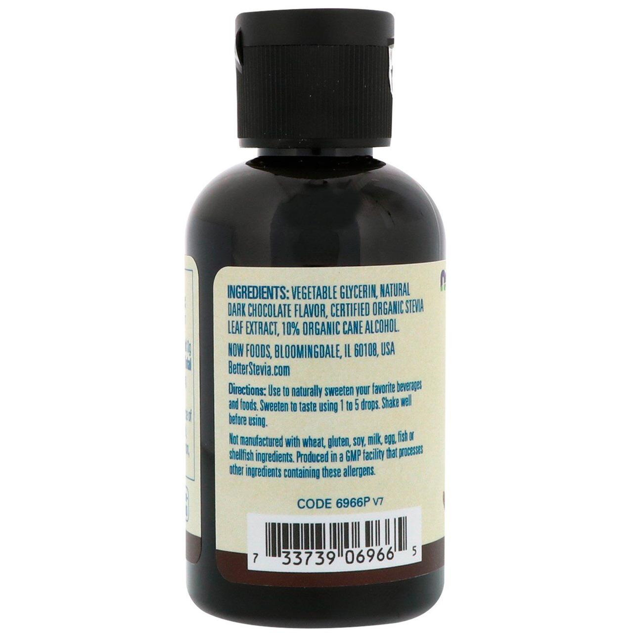 Стевія зі смаком чорного шоколаду Now Foods (Stevia Liquid) 59 мл BX846, фото 1
