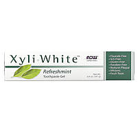 Зубна паста-гель із м'ятою Now Foods (Refreshmint Toothpaste Gel) 181 г BX062, фото 2