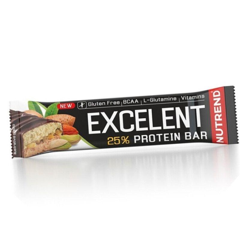 Протеїновий батончик без глютену мигдаль фісташка Nutrend (Excelent Protein Bar) 1 шт 85 г BX067, фото 1