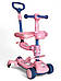 Дитячий складаний самокат-біговел світна музична платформа, фото 2