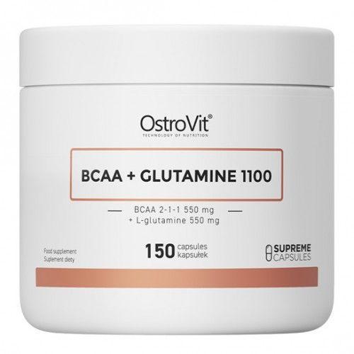 Амінокислота BCAA + глутамін, BCAA + GLUTAMINE, OstroVit, 5500 мг, 150 капсул BX208, фото 1