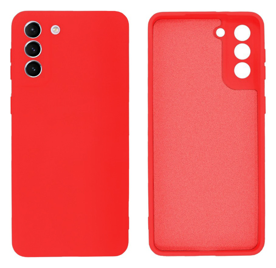 Чохол Silicone case Camera Protective для Samsung S21 Plus (01) червоний Red