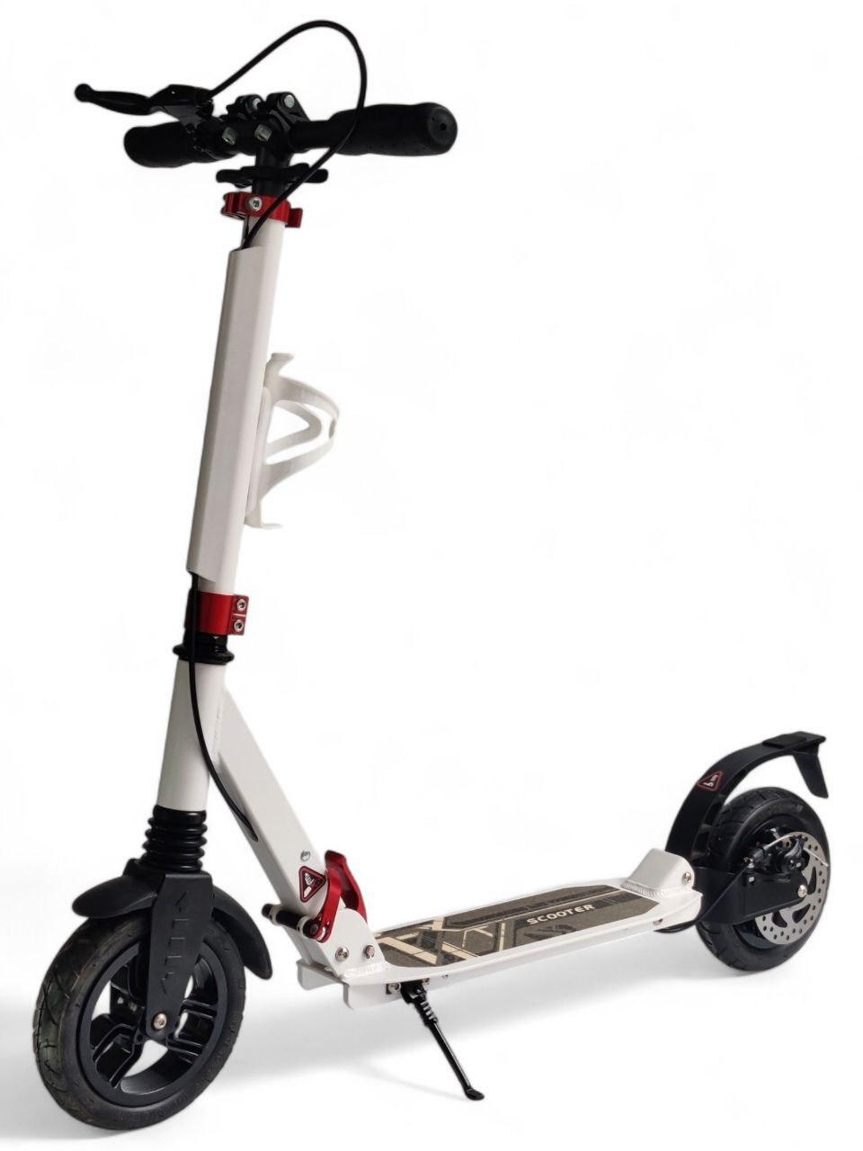 Самокат міський двоколісний Scooter Hammer 04P складаний з дисковим гальмом, 2 кольори