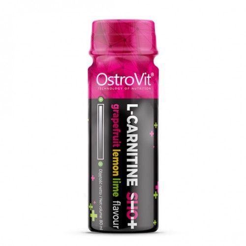 L-карнітин, грейпфрут, лимон, лайм, L-CARNITINE SHOT, grapefruit, lemon, lime, OstroVit, 80 мл BX722, фото 1