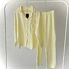 Жіноча бавовняна піжама №1319 Leiccina Жовтий, фото 5