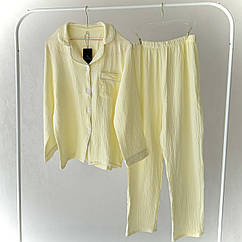 Жіноча бавовняна піжама №1319 Leiccina Жовтий