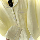 Жіноча бавовняна піжама №1319 Leiccina Жовтий, фото 4