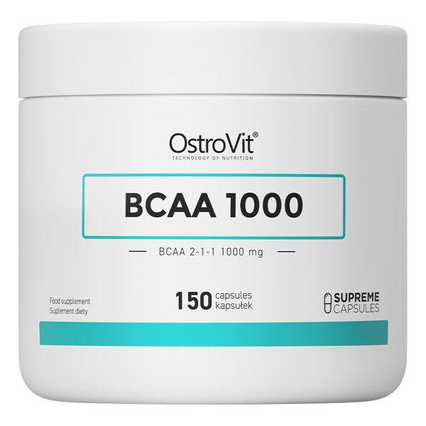 Амінокислоти БЦАА 2-1-1 OstroVit (BCAA) 5000 мг 150 капсул BX151, фото 1