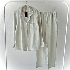 Жіноча бавовняна піжама №1319 Leiccina Оливка