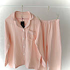 Жіноча бавовняна піжама №1319 Leiccina Пудра, фото 2