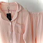 Жіноча бавовняна піжама №1319 Leiccina Пудра, фото 3