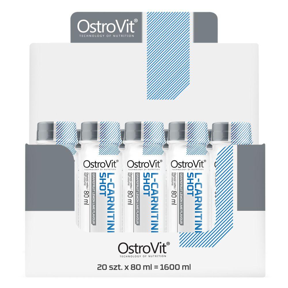 OstroVit L-Carnitine Shot 80 ml x 20 DISPLAY BX112