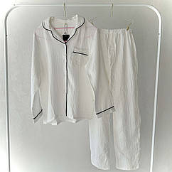 Жіноча бавовняна піжама №1319 Leiccina Білий