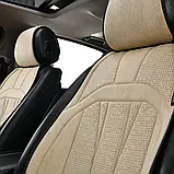 Накидки на сидіння алькантара Бежеві передні Elegant 700 804, фото 3