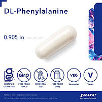 Фенілаланін Pure Encapsulations (DL-Phenylalanine) 90 капсул BX841, фото 4