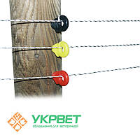 Ізолятор вкручується для дроту, бочовика та стрічок завширшки до 10 мм, 25 шт.