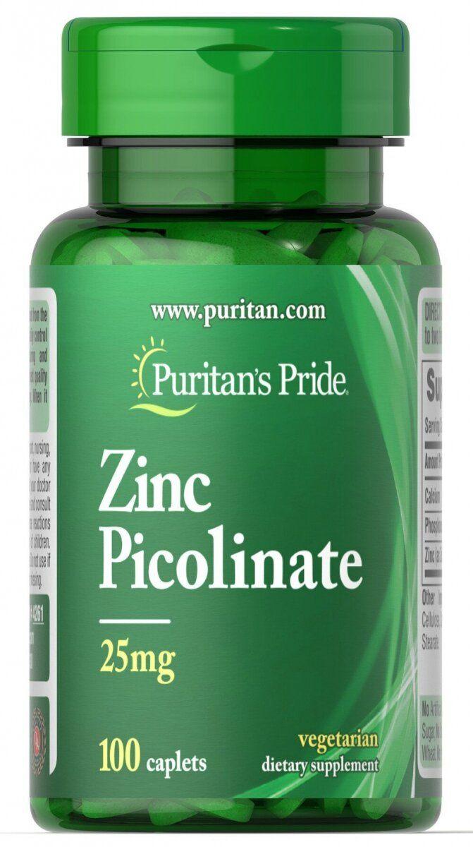 Цинк Піколінат Puritan's Pride (Zinc Picolinate) 25 мг, 100 таблеток BX255, фото 1