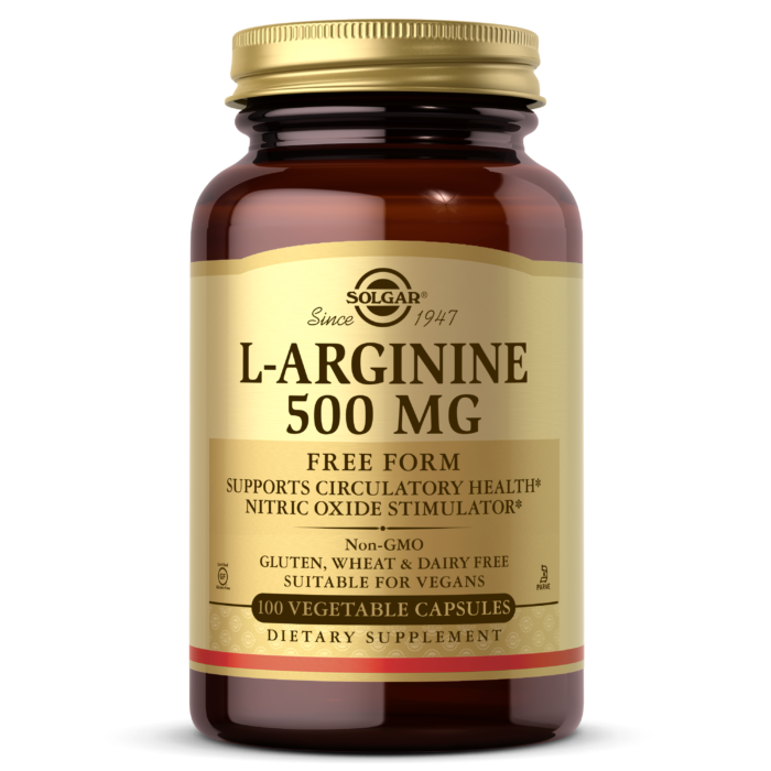 Аргінін Solgar (L-Arginine) 500 мг 100 капсул BX875