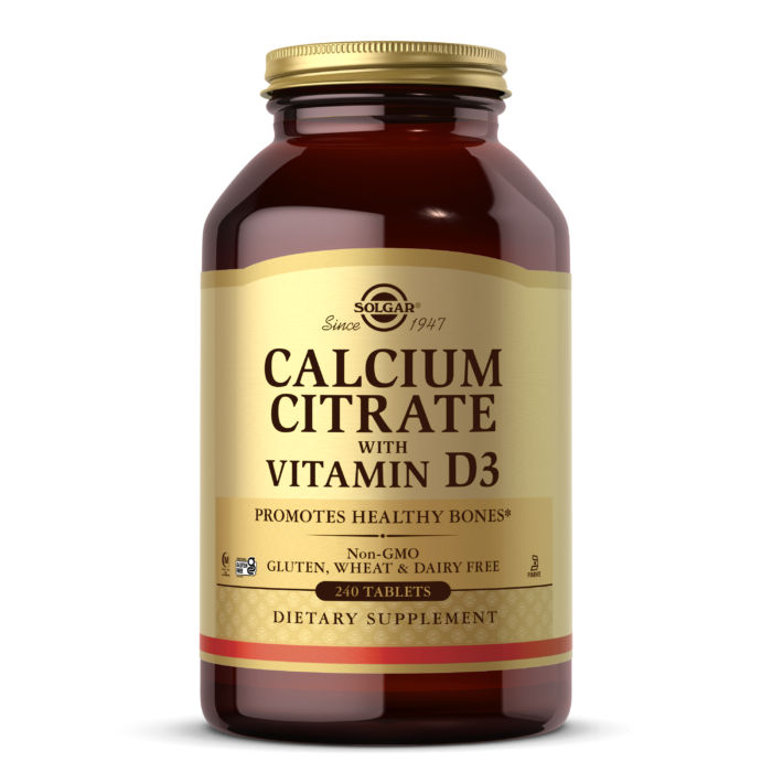 Цитрат кальцію з вітаміном Д3 Solgar (Calcium Citrate with Vitamin D3) 240 таблеток BX050
