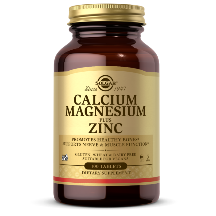 Кальцій Магній Цинк Solgar (Calcium Magnesium Plus Zinc) 100 таблеток BX078