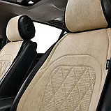 Накидки на сидіння алькантара Бежеві Повний комплект Elegant 700 714, фото 4