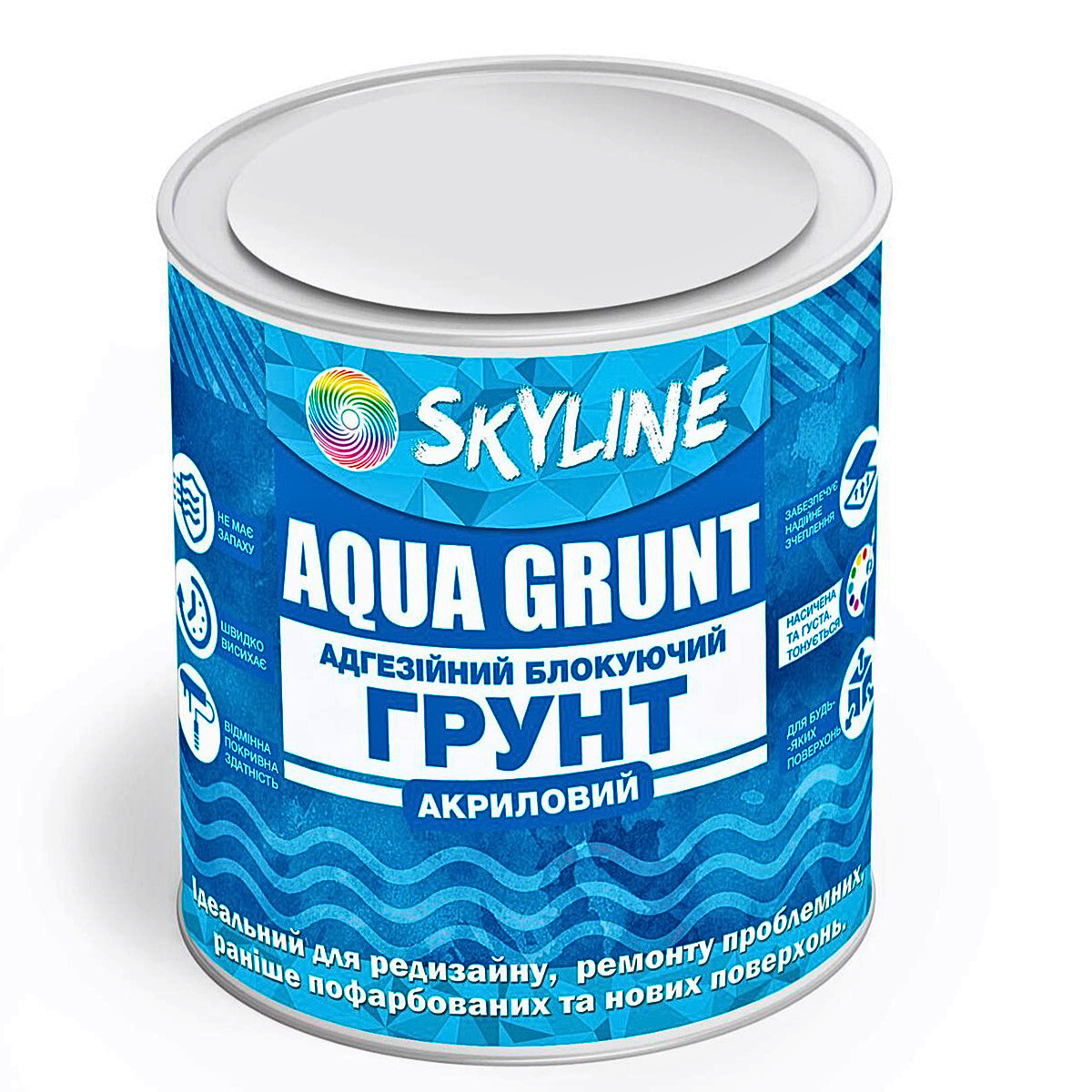 Аква Грунт акриловий блокуючий адгезійний «Skyline Aqua Grunt» 0.75 л (для пофарбованих поверхонь)
