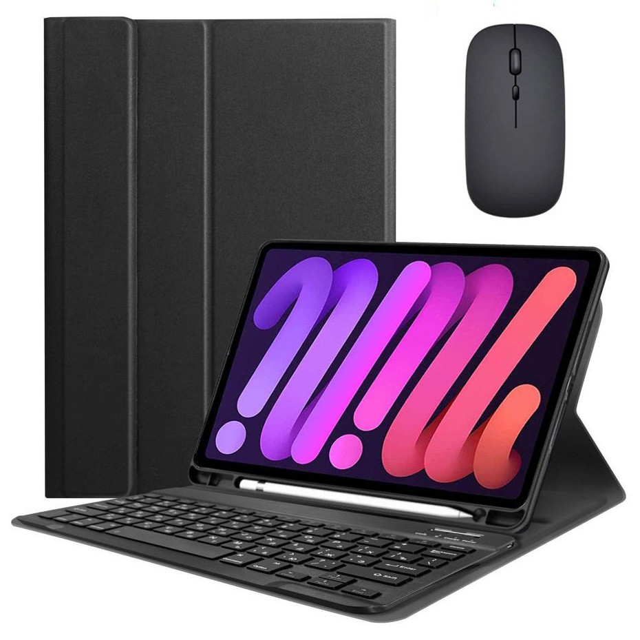 Чохол-клавіатура Smart Cover + Мишка для Apple iPad Mini 6 Ukr+Ru+En Black, фото 1
