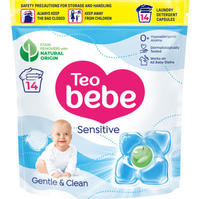Капсули для прання Teo bebe Cotton Soft Сaps Sensitive 14 шт. (3800024045783), фото 1