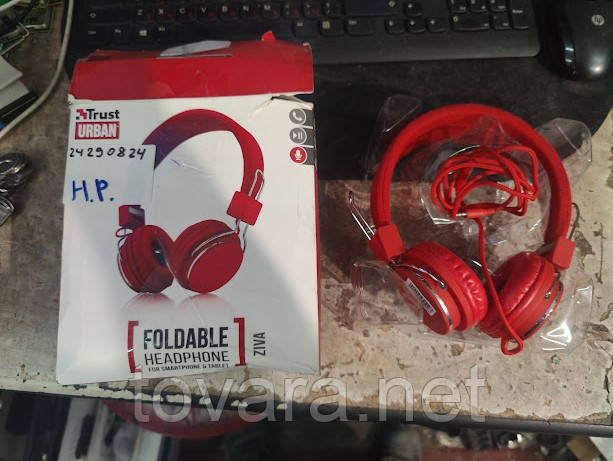 Наушники Trust Ziva Foldable Red 21822 № 24290824