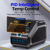 FNIRSI DWS-200 (F210 std) – паяльна станція, потужність 200Вт, до 450°C, з тримачем F210, + жало K, фото 5