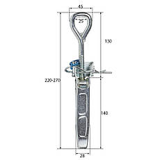 Замок для борту зачіпа Knott Autoflex ZB-03 270 мм JD.00.56.019, фото 6