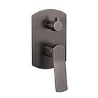 Душова система універсальна Slavonice прихованого монтажу на два споживача QTSLA113GMB45899 Gunmetal Black PVD Qtap, фото 6