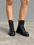 Черевики жіночі шкіряні чорні демісезонні, фото 3