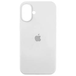 Silicone case for iPhone 16 (9) white (закритий низ)