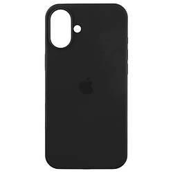 Silicone case for iPhone 16 (18) black (закритий низ)