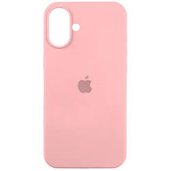Silicone case for iPhone 16 (6) light pink (закритий низ)