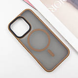 TPU+PC чохол Metal Buttons with MagSafe для Apple iPhone 16 Pro (6.3") Золотий, фото 3