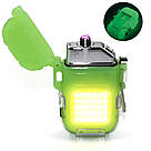 Eлектропульсна запальничка Solve з USB із ліхтариком водонепроникна в подарунковій упаковці KT6007904, фото 3