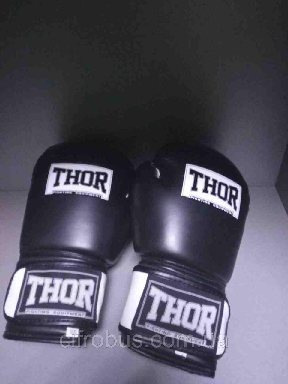 Рукавички для боксу та єдиноборств Б/У Thor Sparring Leather 14 унцій, фото 1