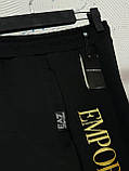 Чоловічі спортивні штани ARMANI D12239 чорні S M, фото 2